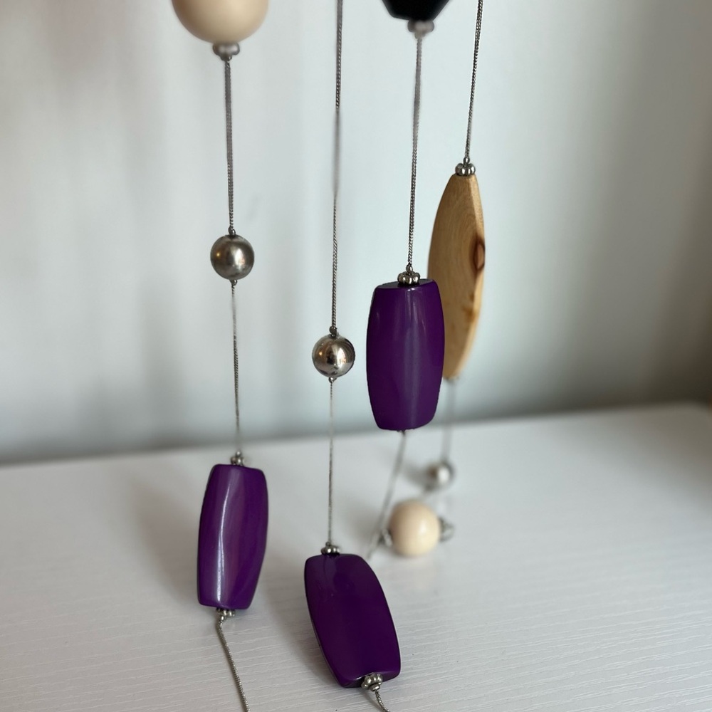 Geometric Multi Strand Statement Necklace - Picture 4 of 6